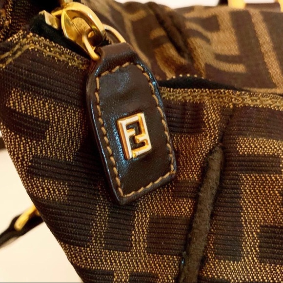❌SOLD ❌ Fendi Boston bag vintage Zucca 2 way Satchel - Picture 3 of 10